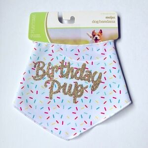 3/$15 🎉 NEW BIRTHDAY PUP Pet Bandana Apparel White XS SMALL, 10" - 14" Neck